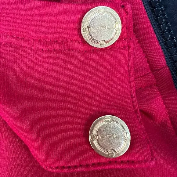 Ralph Lauren Active LRL Jacket Women's L Red Black Full Zip Hooded Preppy Luxury - Picture 5 of 12